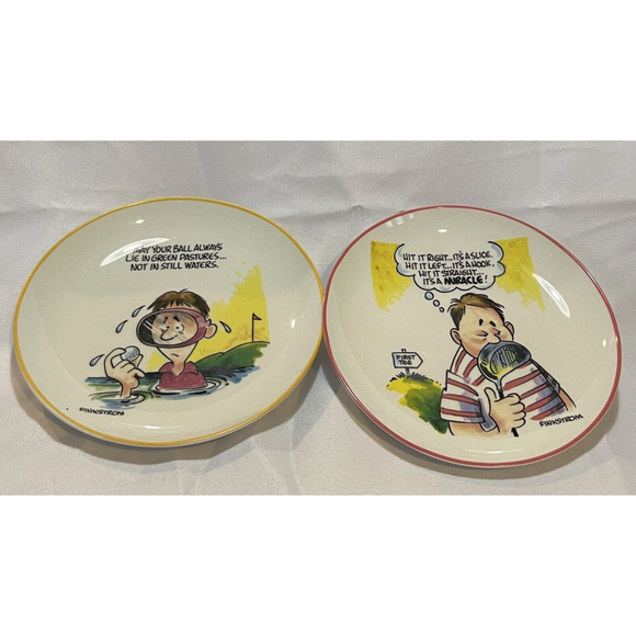 Finkstrom Centrum Fore The Love Of The Game Desert/Appetizer Plates (4)Novelty - Picture 3 of 5